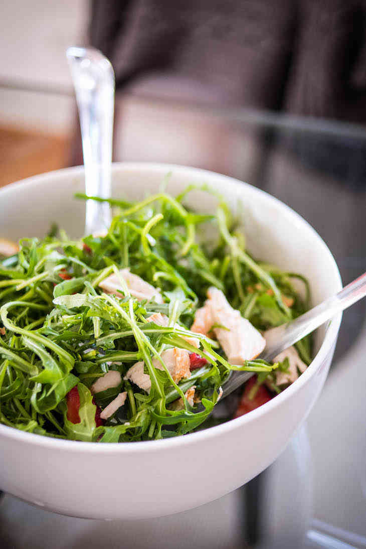 Paleo Chicken Salad with Strawberry Dressing Recipe [AIP, Dairy-Free] #paleo https://paleoflourish.com/paleo-strawberry-chicken-salad-recipe