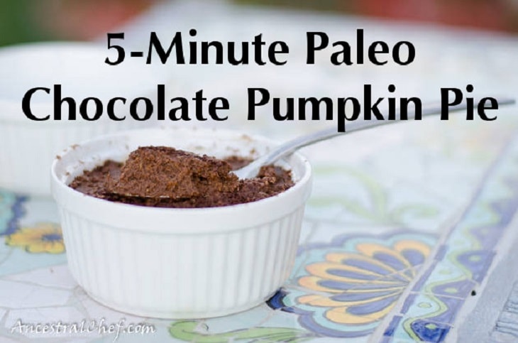 5-Minute Paleo Chocolate Pumpkin Pie