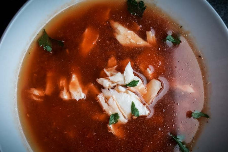 Spicy Halibut Tomato Soup