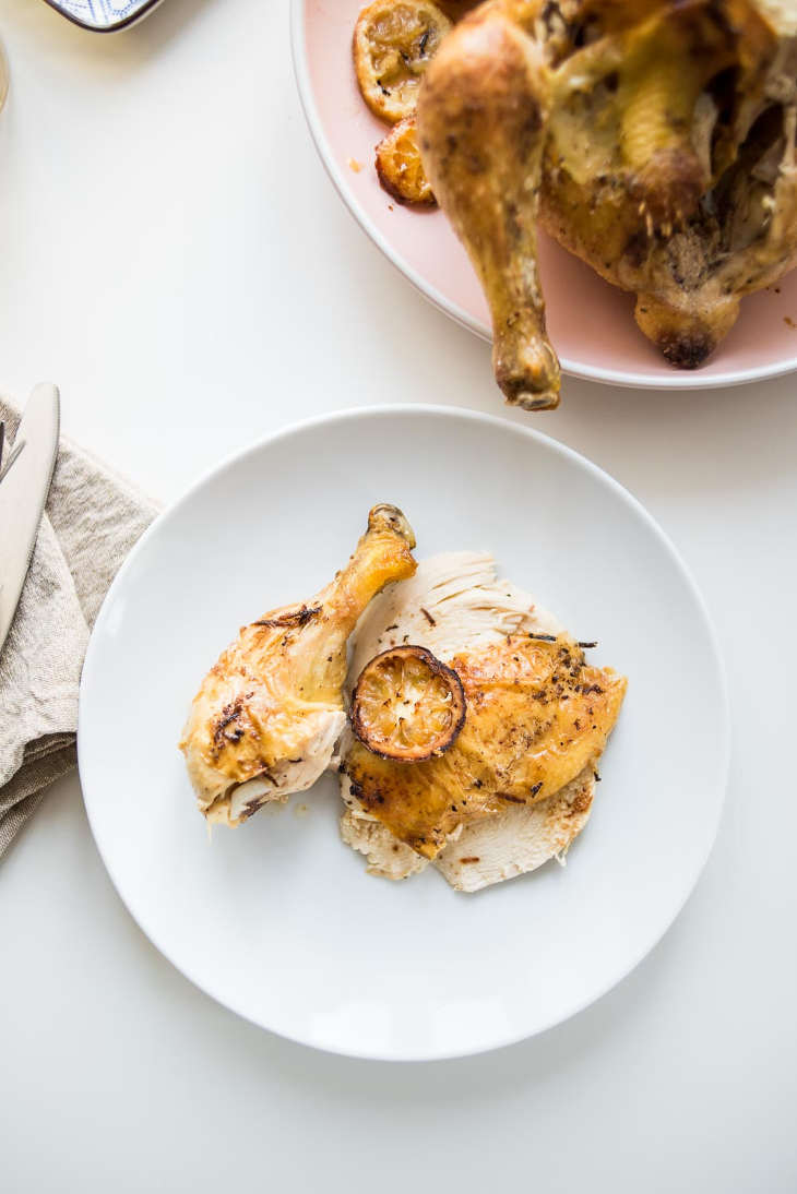 Paleo Lemon Ghee Roast Chicken Recipe #paleo https://paleoflourish.com/paleo-lemon-ghee-roast-chicken-recipe