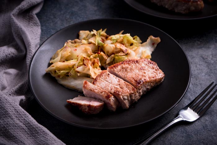 Pork Chops & Cabbage Dinner