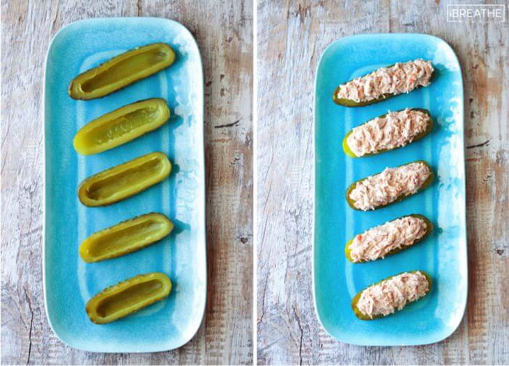 Smoky Tuna Pickle Boats – Low Carb & Gluten Free