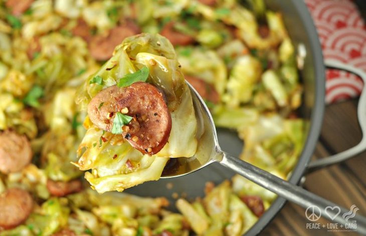Fried Cabbage with Kielbasa – Low Carb, Gluten Free
