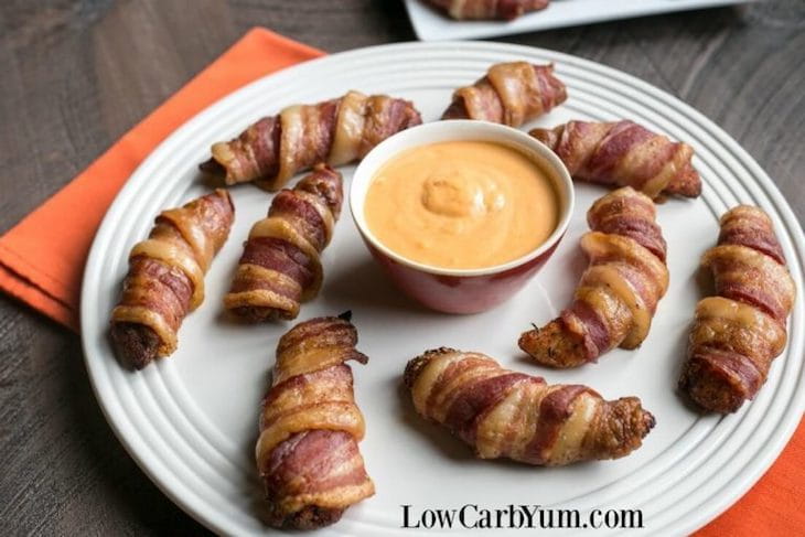 Oven Baked Bacon Wrapped Chicken Tenders
