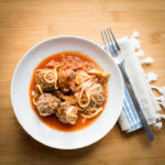 Paleo Italian Spaghetti Meatball Bake #paleo https://paleoflourish.com/paleo-italian-spaghetti-meatball-bake