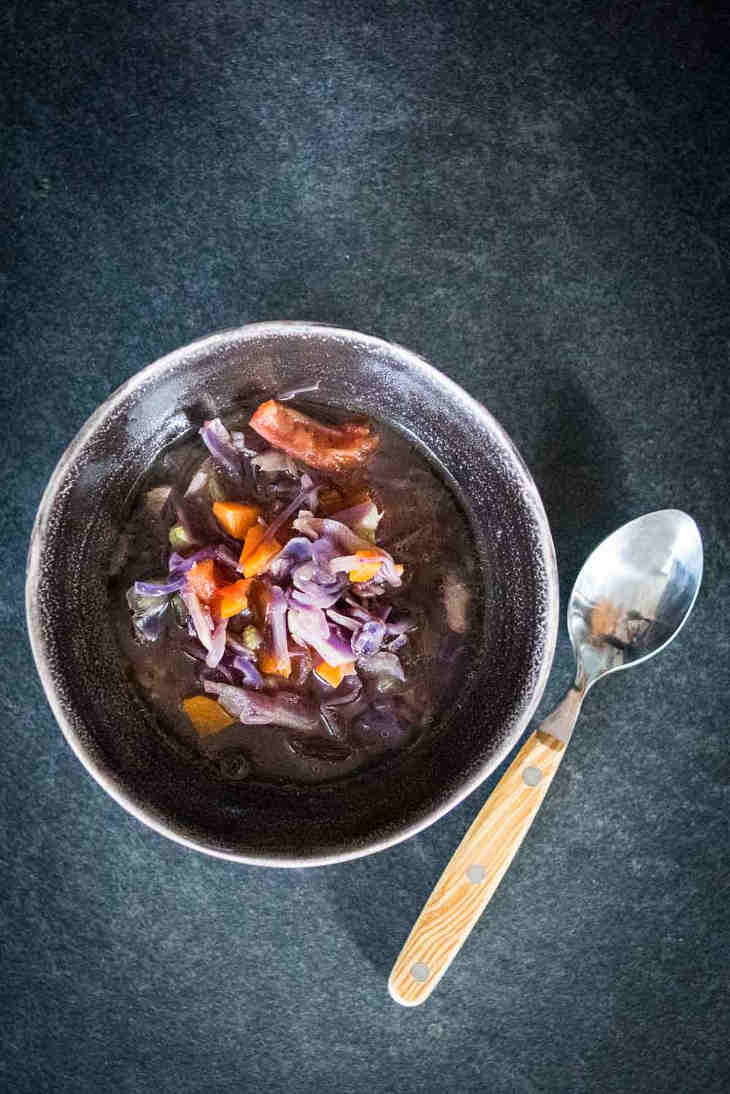 Paleo Purple Cabbage Soup #paleo https://paleoflourish.com/paleo-purple-cabbage-soup