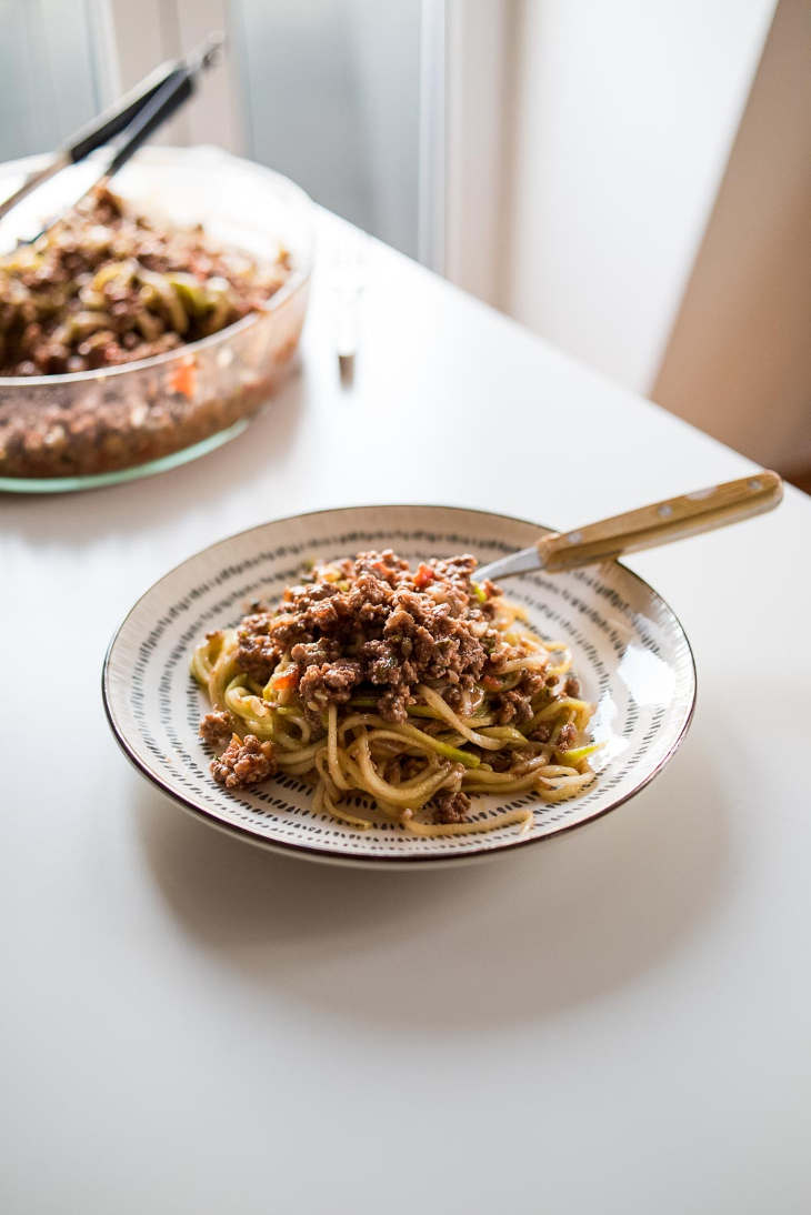 Paleo Spaghetti Bolognese Bake #paleo https://paleoflourish.com/paleo-spaghetti-bolognese-bake
