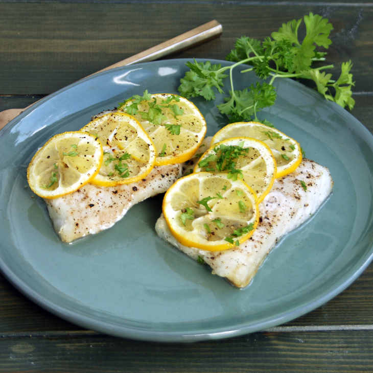 Paleo Lemon Pepper Cod Recipe #paleo https://paleoflourish.com/paleo-lemon-pepper-cod-recipe