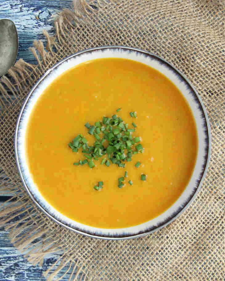 Paleo Ginger Carrot Soup Recipe #paleo https://paleoflourish.com/paleo-ginger-carrot-soup-recipe