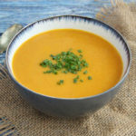 Paleo Ginger Carrot Soup Recipe #paleo https://paleoflourish.com/paleo-ginger-carrot-soup-recipe