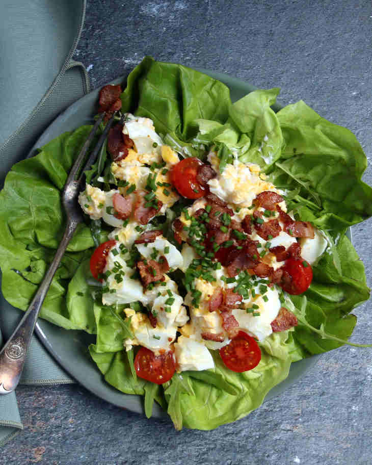 Paleo Loaded Egg Salad Recipe #paleo https://paleoflourish.com/paleo-loaded-egg-salad-recipe