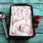 Paleo Raspberry Swirl Ice Cream Recipe #paleo https://paleoflourish.com/paleo-raspberry-swirl-ice-cream-recipe