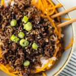 Paleo Korean-Style Beef and Noodles Recipe #paleo #recipe https://paleoflourish.com/paleo-korean-style-beef-and-noodles-recipe/