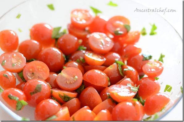 paleo cherry tomato basil salad recipe